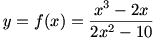 Identification of graph of rational function