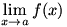 lim(x->a)f(x)