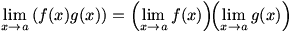 the limit of a product is the product of the limits