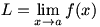 lim(x->a)f(x)=L