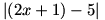 |(2x+1)-5|