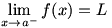 lim(x->a-)f(x)=L