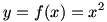 y=f(x)=x^2