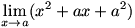 x^a+ax+a^2