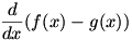 d/dx (f(x)-g(x))