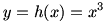 y=h(x)=x^3