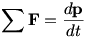 Net F=dp/dt