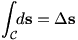 Int_c ds=delta s