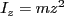 $\displaystyle I_z=mz^2$